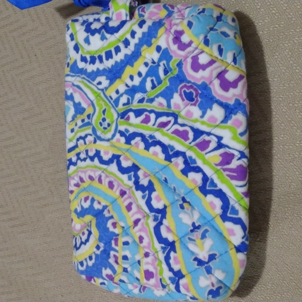 EUC Vera Bradley Capri Blue Wallet and Cosmetic Bag - Picture 6 of 8